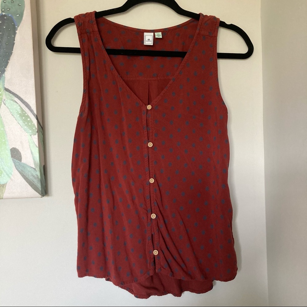 Susina button up sleeveless blouse